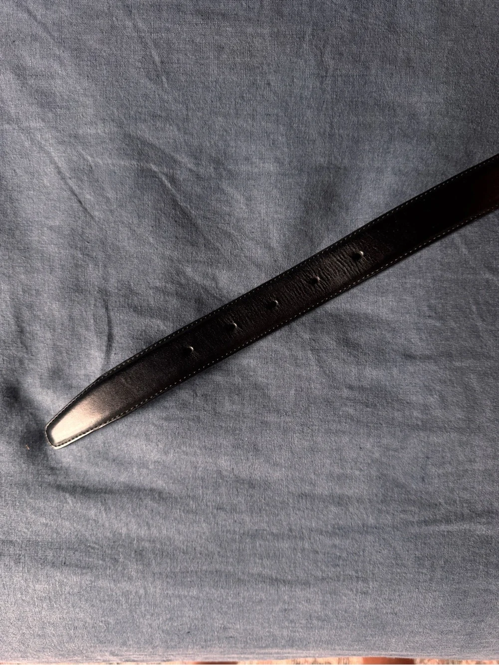 Classic Black Leather Men's Belt (32)